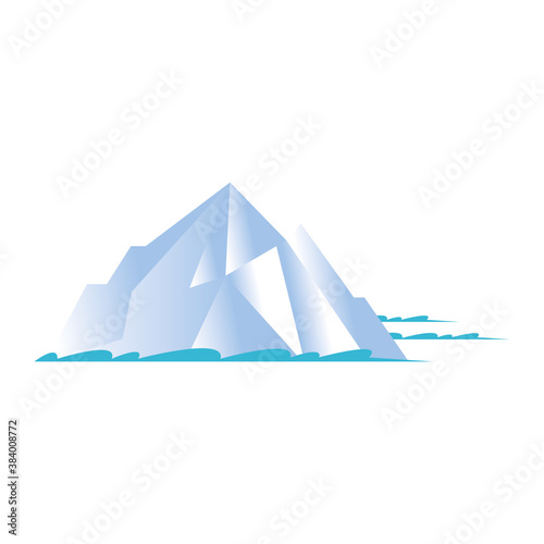 Isolated iceberg white vector design