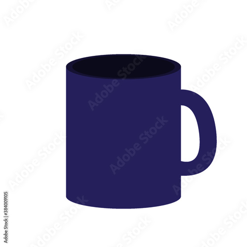blue cup isolated on white