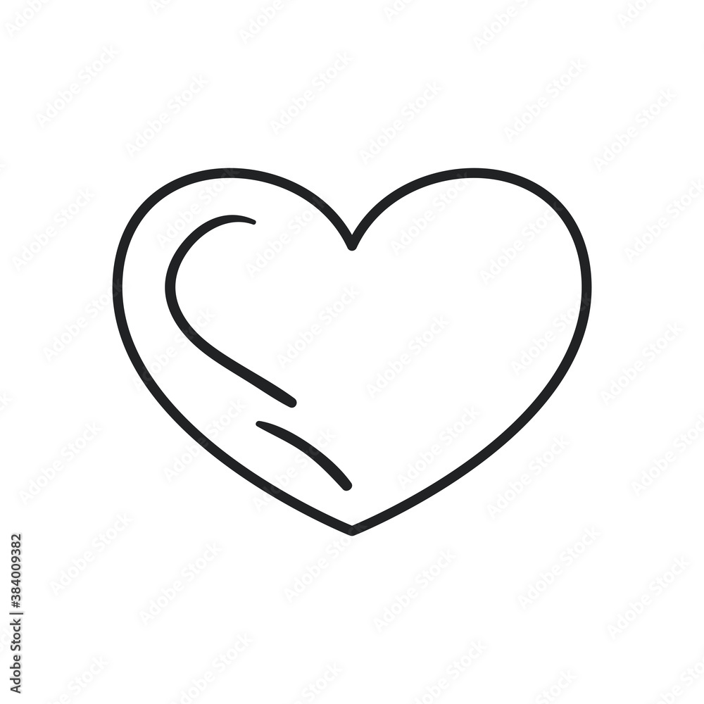 Heart line style icon vector design Heart line style icon vector design