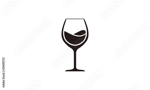 Wine icon symbol logo template. illustration