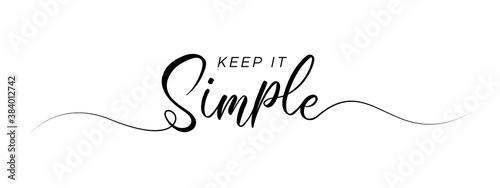 keep it simple. letter calligraphy banner