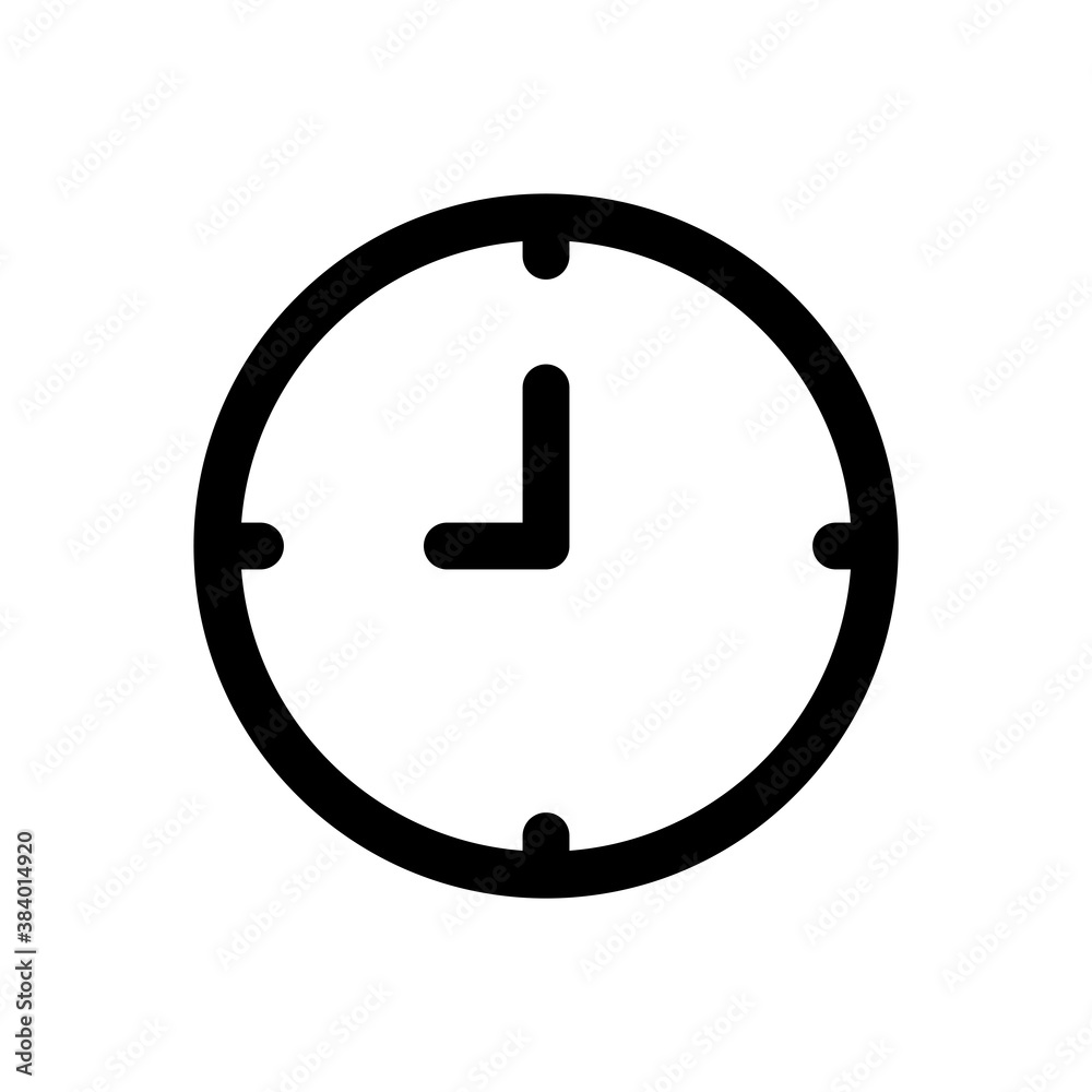 time icon with outline style vector for your web design time icon with outline style vector for your web design