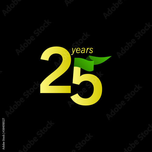 25 Years Anniversary Celebration Vector Template Design Illustration