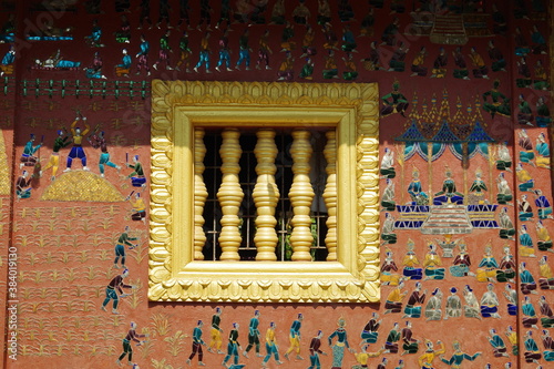 ルアンパバーンの寺院のモザイク画⑩