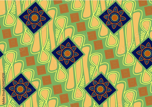 Indonesian batik motif, Batik is a technique of wax-resist dyeing applied to whole cloth, or cloth made using this technique originated from Indonesia. EPS 10