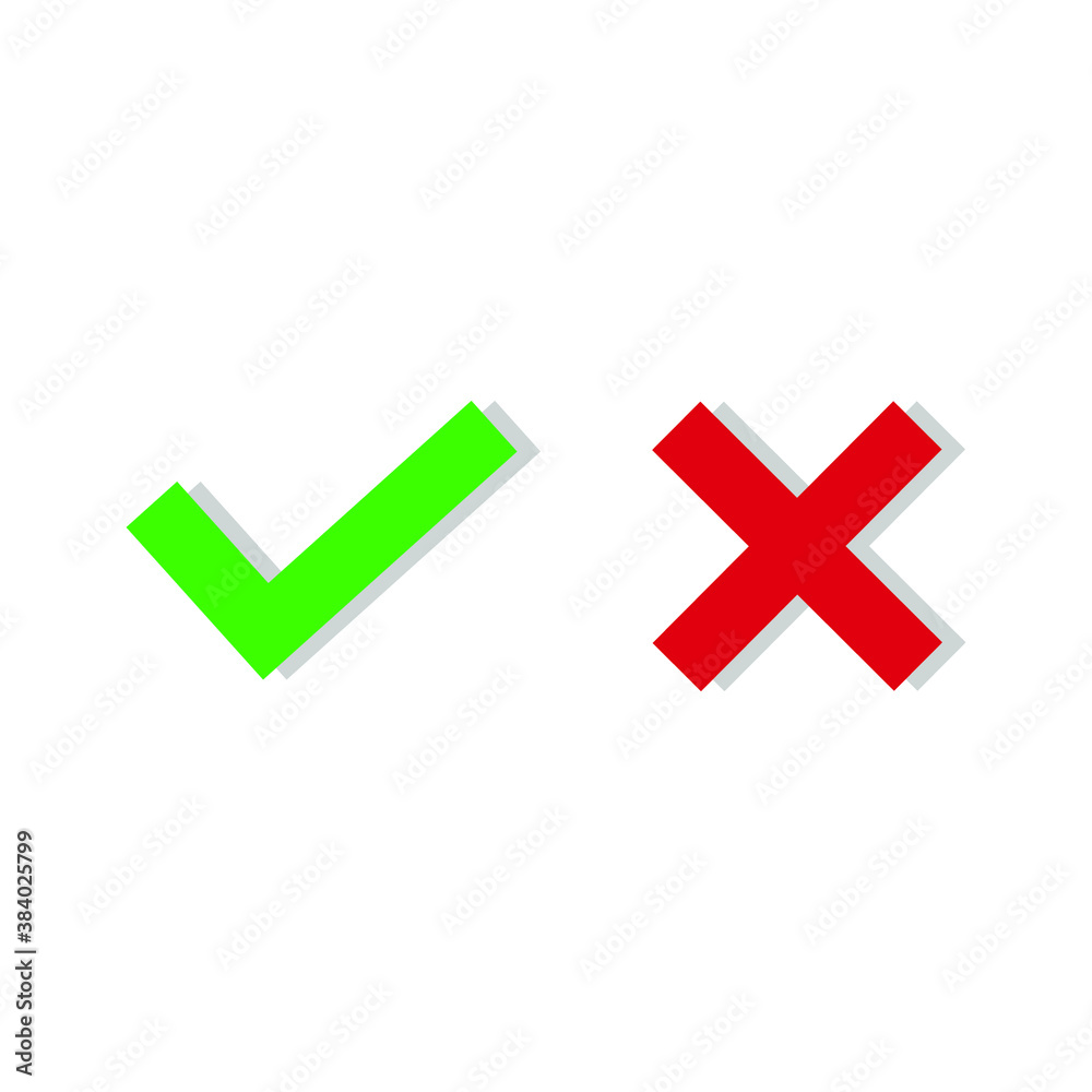 Tick and cross signs sharp, checkmark and x or confirm and deny icon checkbox button checkmark green, cross red , basic checkmark, checklist Tick and cross signs sharp, checkmark and x or confirm and deny icon checkbox button checkmark green, cross red , basic checkmark, checklist