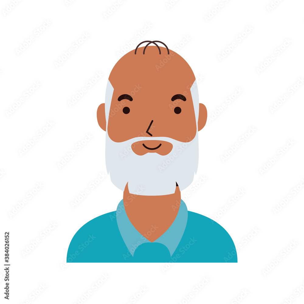 Obraz premium old man with beard avatar character
