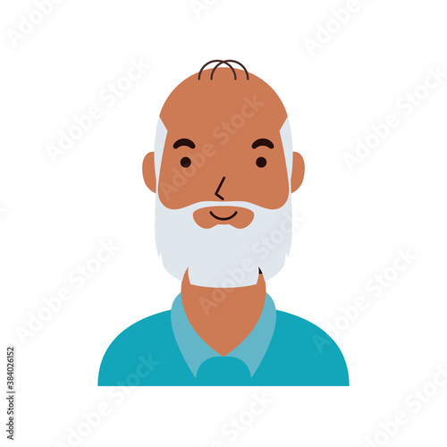 old man with beard avatar character