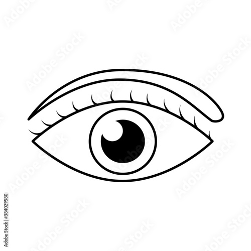 eye human line style icon