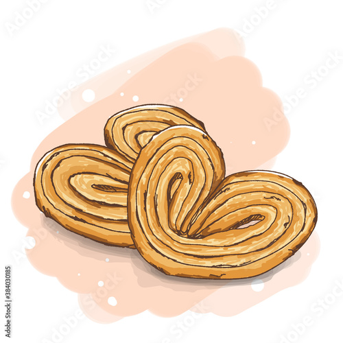 French dessert palmier