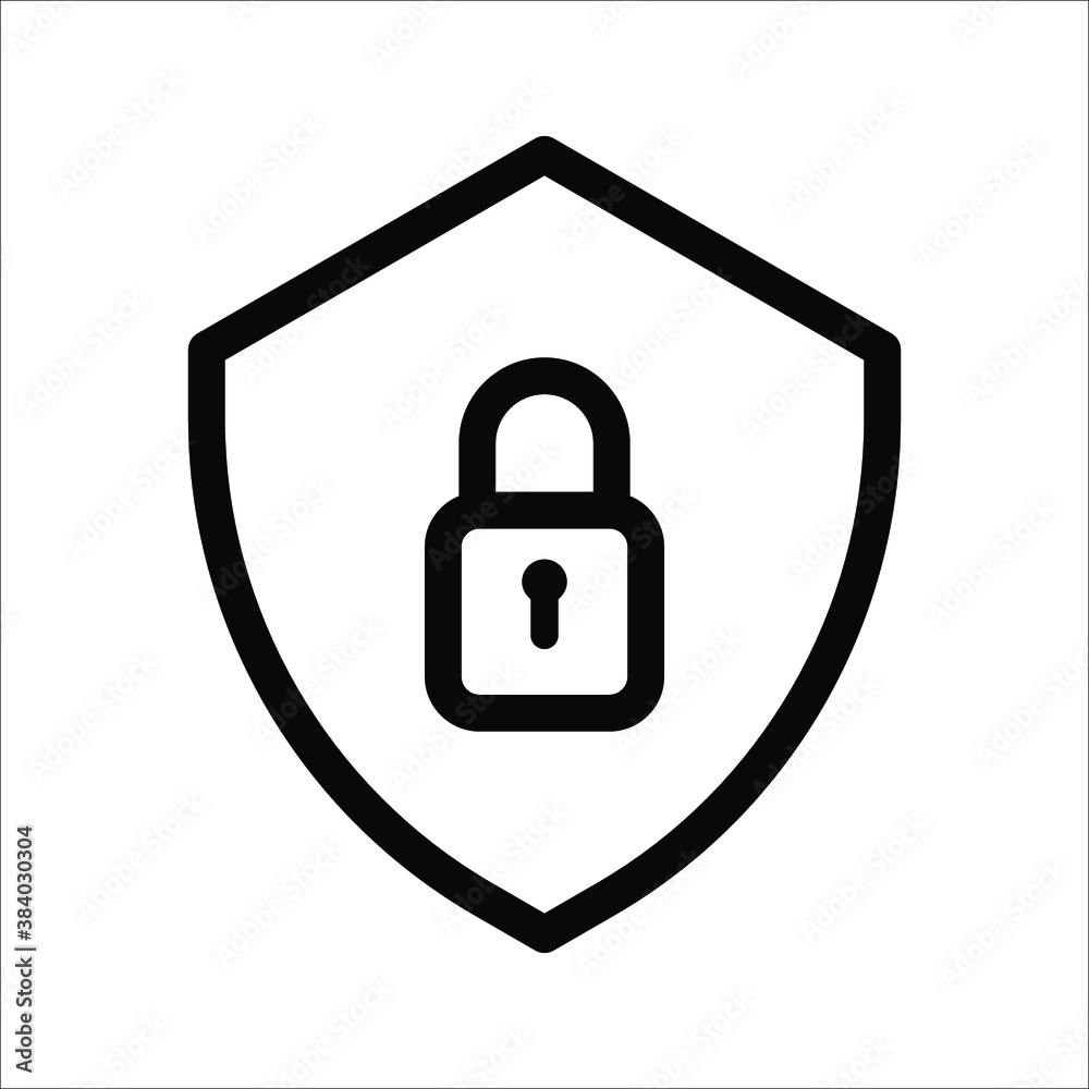 protective icon, shield icon on a white background protective icon, shield icon on a white background