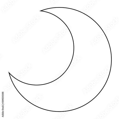 Simple illustration of moon icon Concept of Halloween day