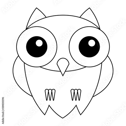 Simple illustration of owl icon Concept for Halloween day