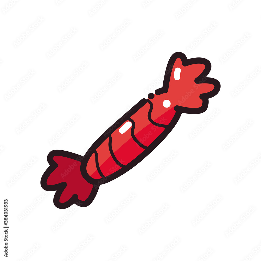 sweet candy line and fill style icon vector design sweet candy line and fill style icon vector design