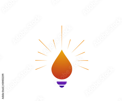 Lamp oil logo design template