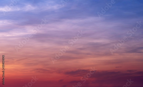 colorful summer sunset in the sky