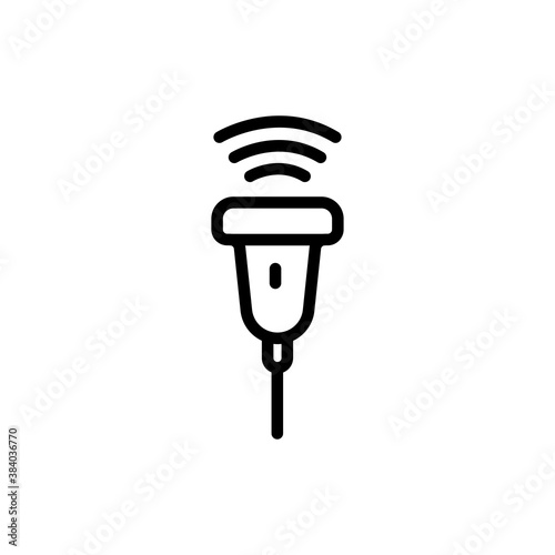 Ultrasound diagnosis medical line icon. Design template vector