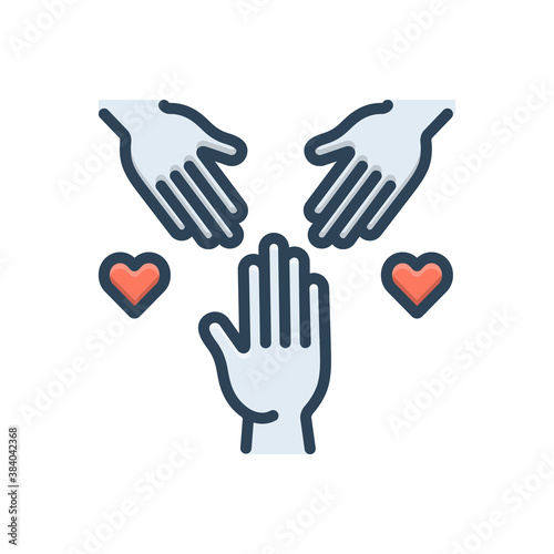 Color illustration icon for orphan