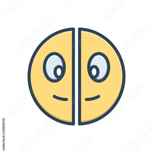 Color illustration icon for nuances