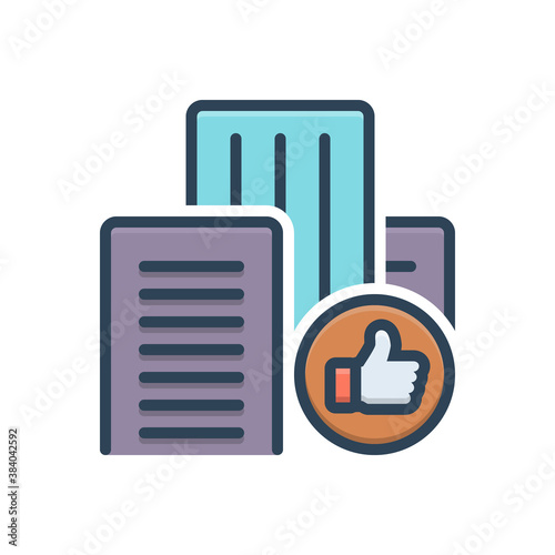 Color illustration icon for occupying
