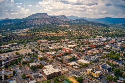 Aerial View of Durango, Colorado in Summer