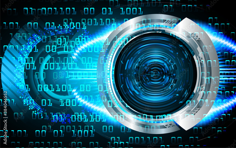 Blue eye cyber circuit future technology concept background Blue eye cyber circuit future technology concept background