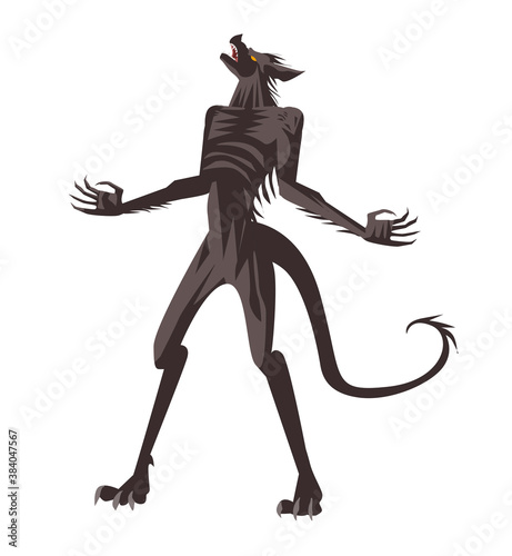 hungry mad chupacabras creature