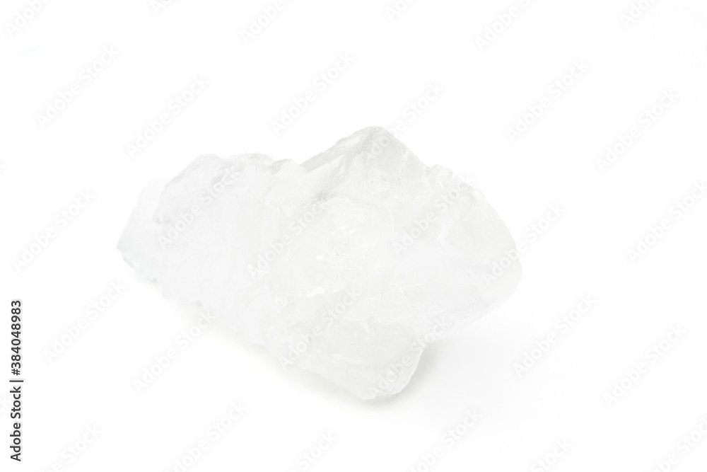 Alum stone isolated on white background.