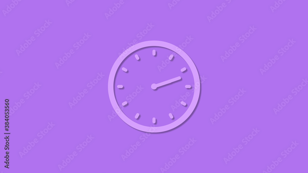 Clock icon with trick,12 hours purple color counting down clock icon Clock icon with trick,12 hours purple color counting down clock icon