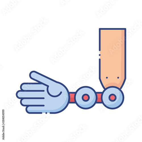 prosthesis of hand flat style icon