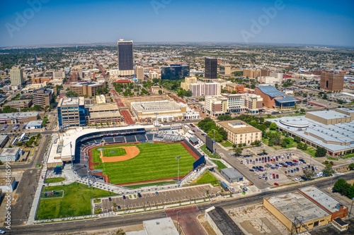 Aerial View of Downtown Amarillo, Texas in Summer photo