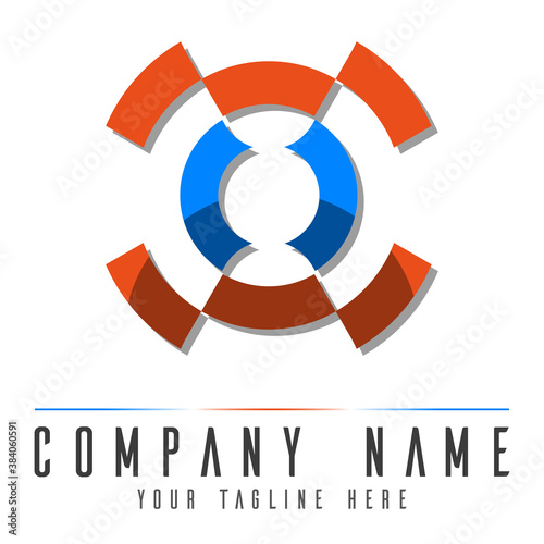 O Letter Abstract Vector Logo Design Template. Creative Typographic Concept Icon
