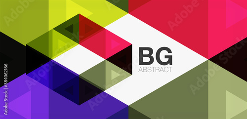 Mosaic triangle pattern abstract background for cover, banner, flyer and poster and other template