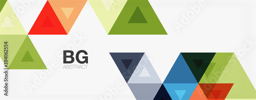 Mosaic triangle pattern abstract background for cover, banner, flyer and poster and other template