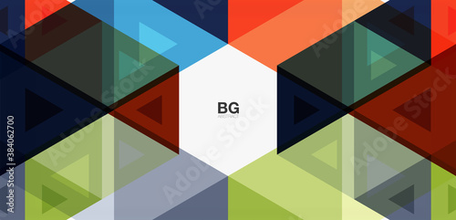 Mosaic triangle pattern abstract background for cover, banner, flyer and poster and other template