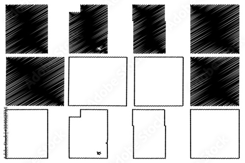 Greenwood, Greeley, Graham, Gove, Gray and Grant County, Kansas (U.S. county, United States of America, USA, U.S., US) map vector illustration, scribble sketch map photo