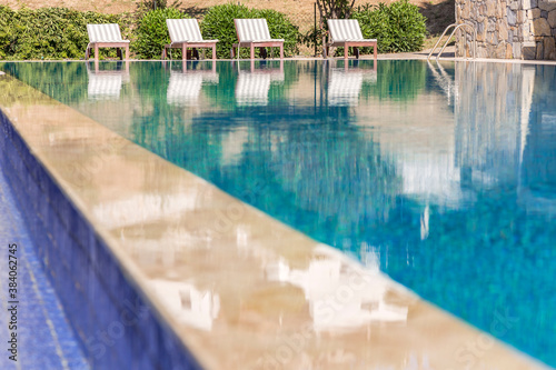 The hotel pool in Turkey.