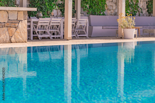 The hotel pool in Turkey.