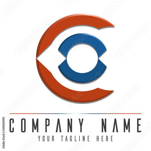 Letter C and O logo template. Business logo template. CO logo. CO silhouette