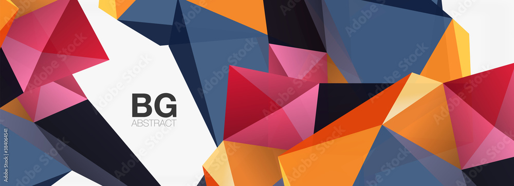 3d mosaic abstract backgrounds, low poly shape geometric design 3d mosaic abstract backgrounds, low poly shape geometric design