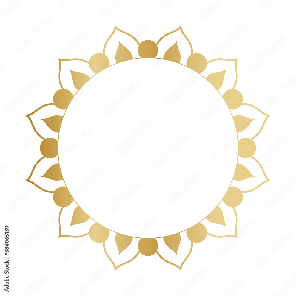 circle gold ornament in flower shaped vector design circle gold ornament in flower shaped vector design