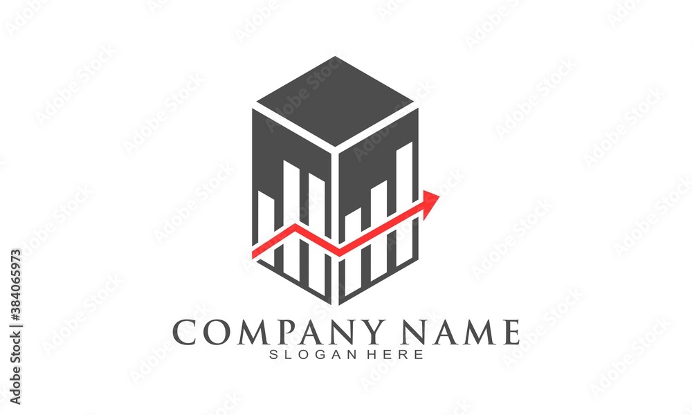 Cube box diagram vector logo Cube box diagram vector logo