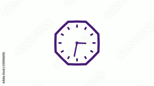 Amazing purple dark 122 hours counting down clock icon on white background,clock icon,clock isolated