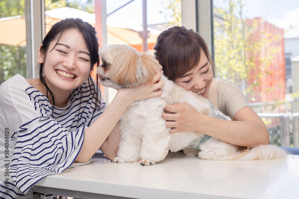 犬と女性
犬と女性