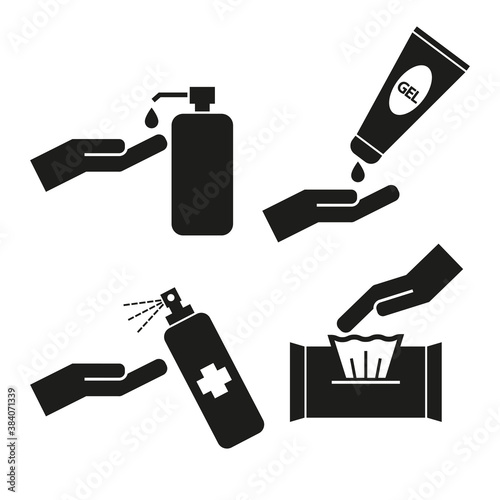 Sanitization. Health. Medicine. Simple vector illustration on a white background