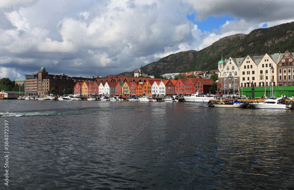 Hanseatic heritage commercial buildings  in Bergen, Norway