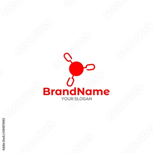 3 Chain with Circle Logo Design Vector