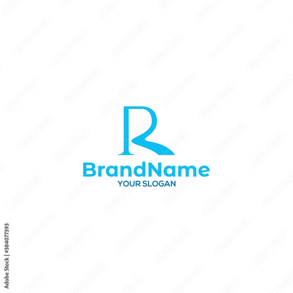River R Logo Design Vector River R Logo Design Vector