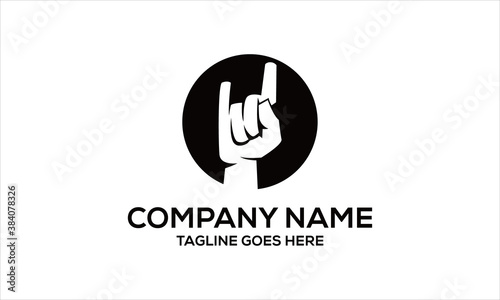 Rock Hand Vector Logo Design Inspirations