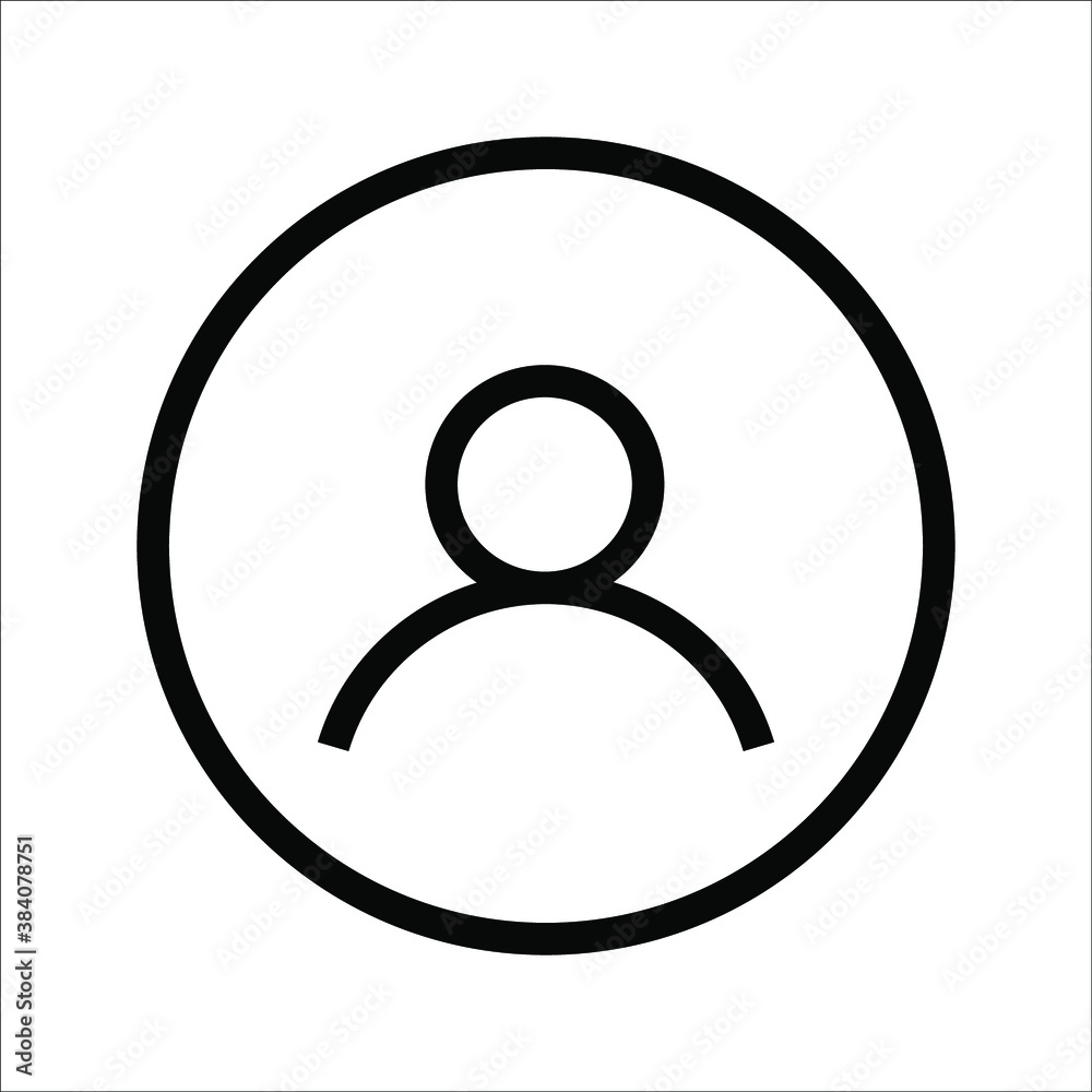 Illustration of human icon vector. User avatar symbol icon modern design color editable on white background Illustration of human icon vector. User avatar symbol icon modern design color editable on white background